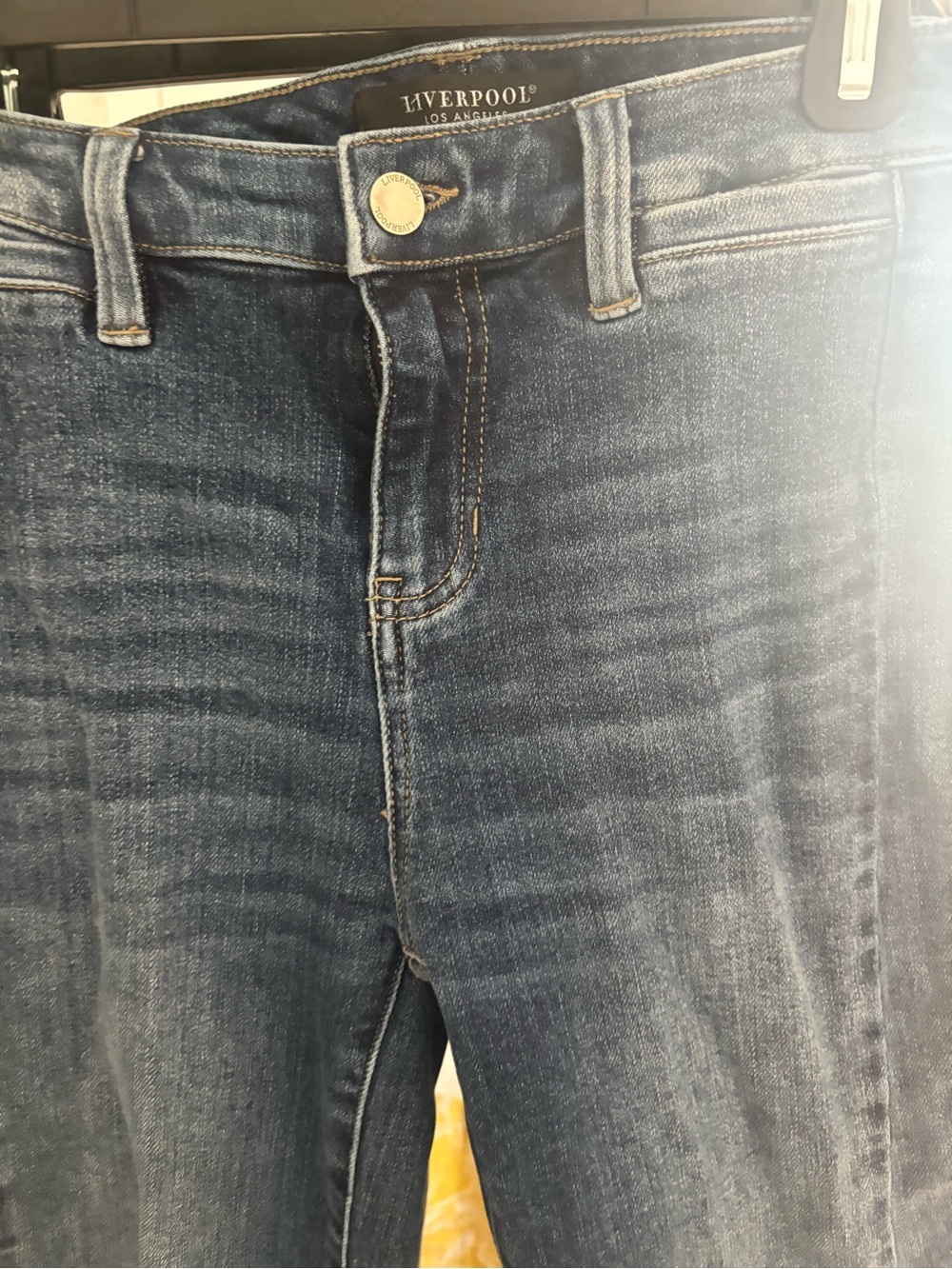 Liverpool Dark Blue Wide Leg Jeans